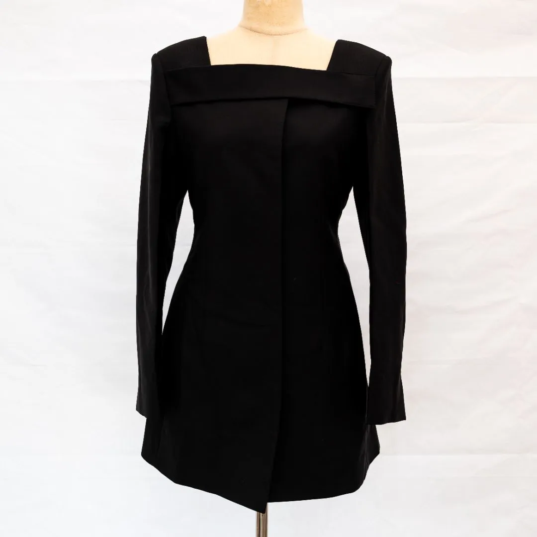 Givenchy Black Jacket Dress With Open Back And Crystals