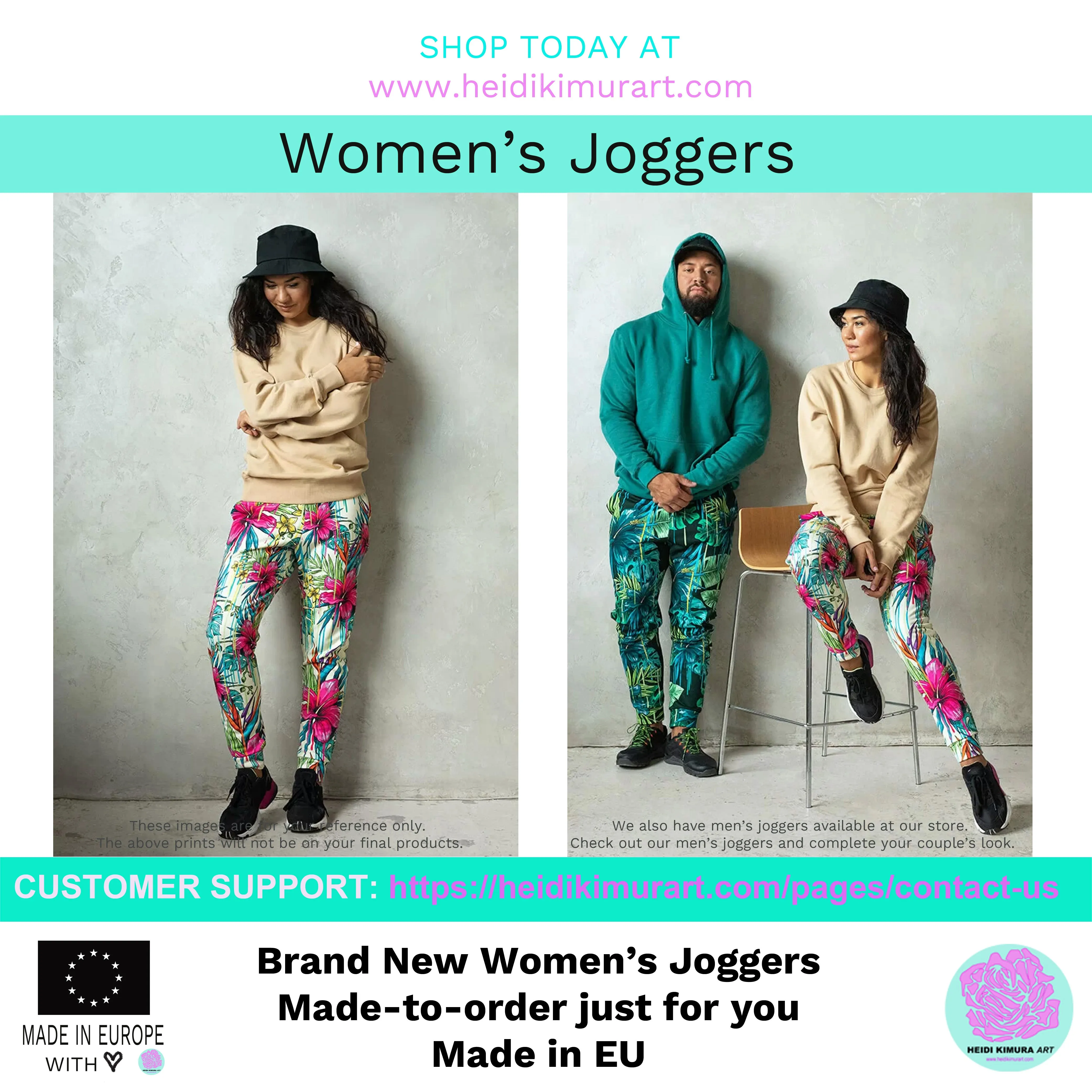 Green Tiger Stripe Women's Joggers, Best Animal Print Sweatpants For Ladies-Made in EU
