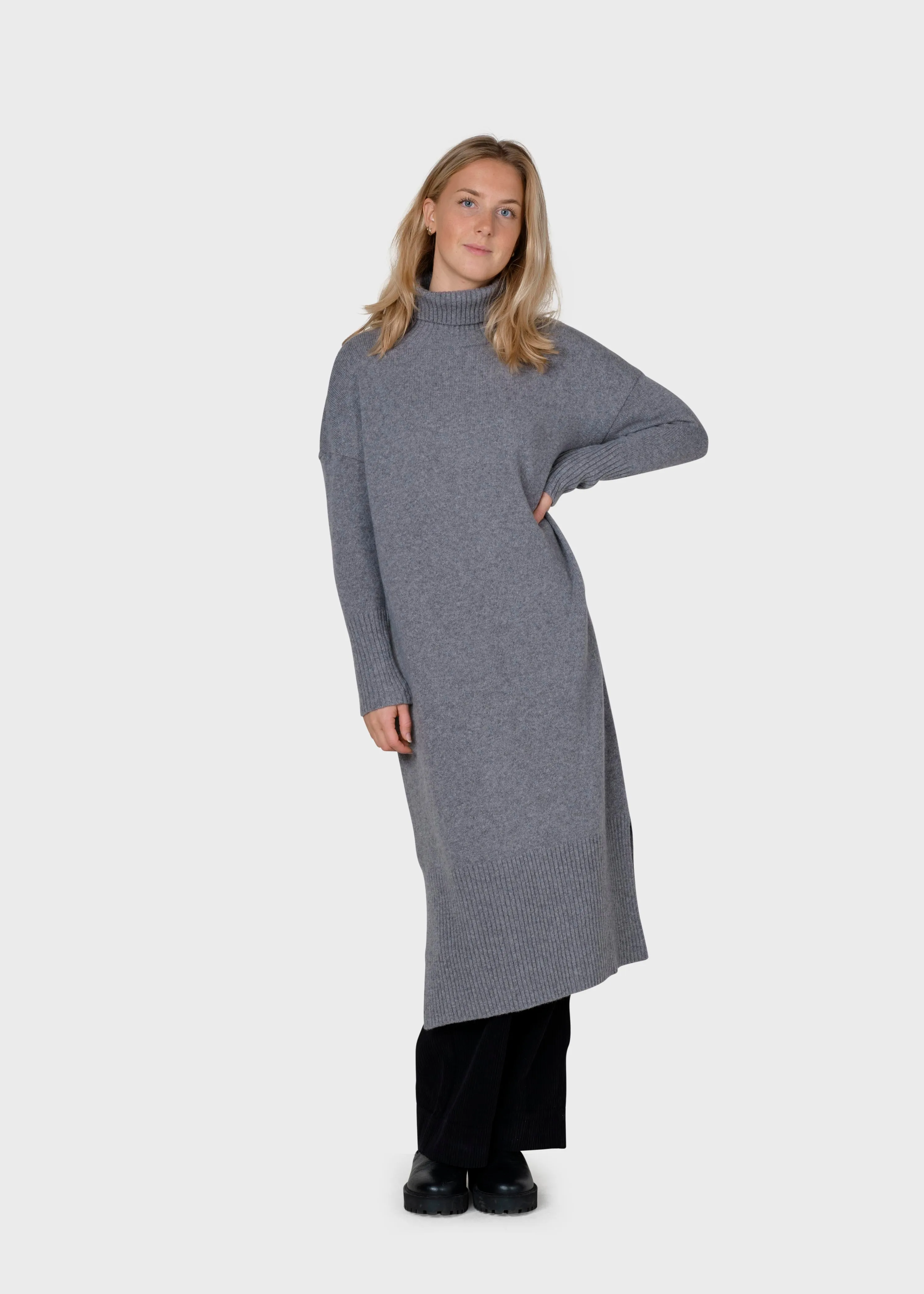 Gro knit dress  - Light grey