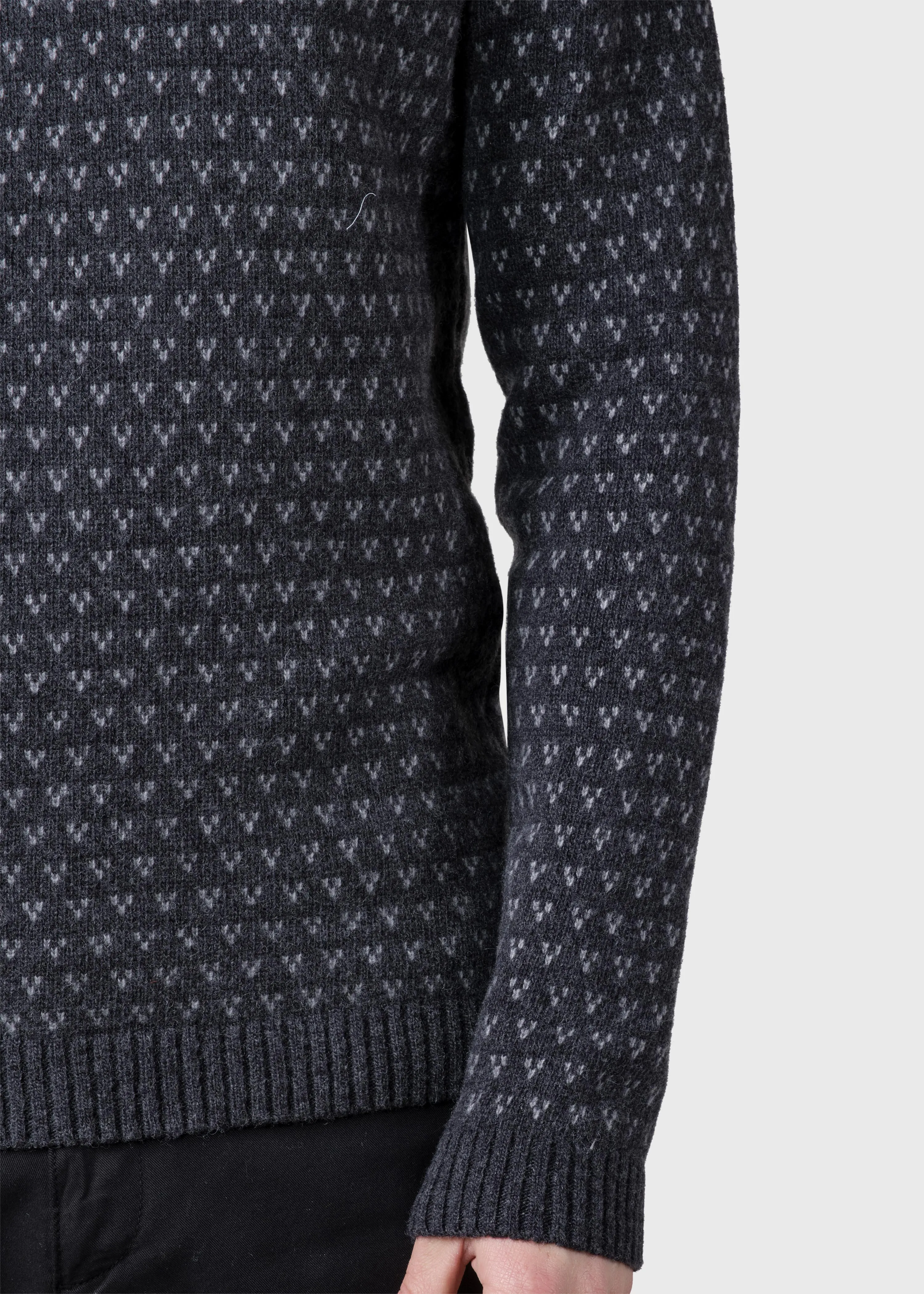 Hugo knit - Anthracite/light grey
