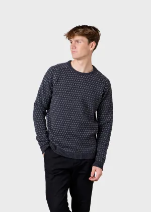 Hugo knit - Anthracite/light grey