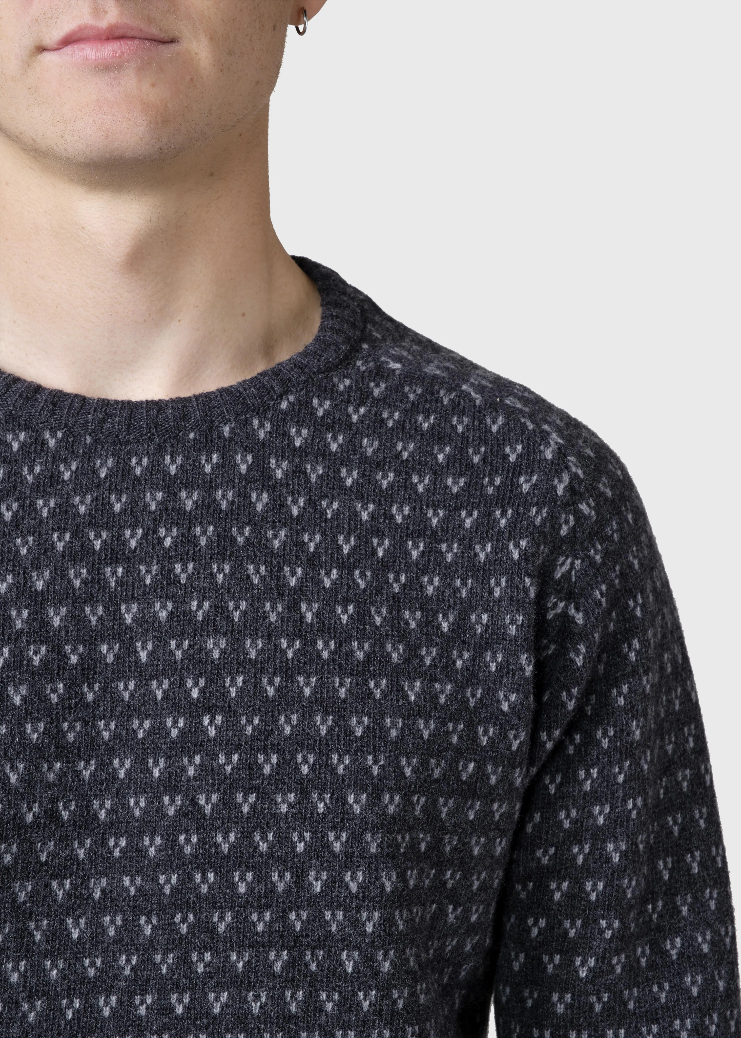 Hugo knit - Anthracite/light grey