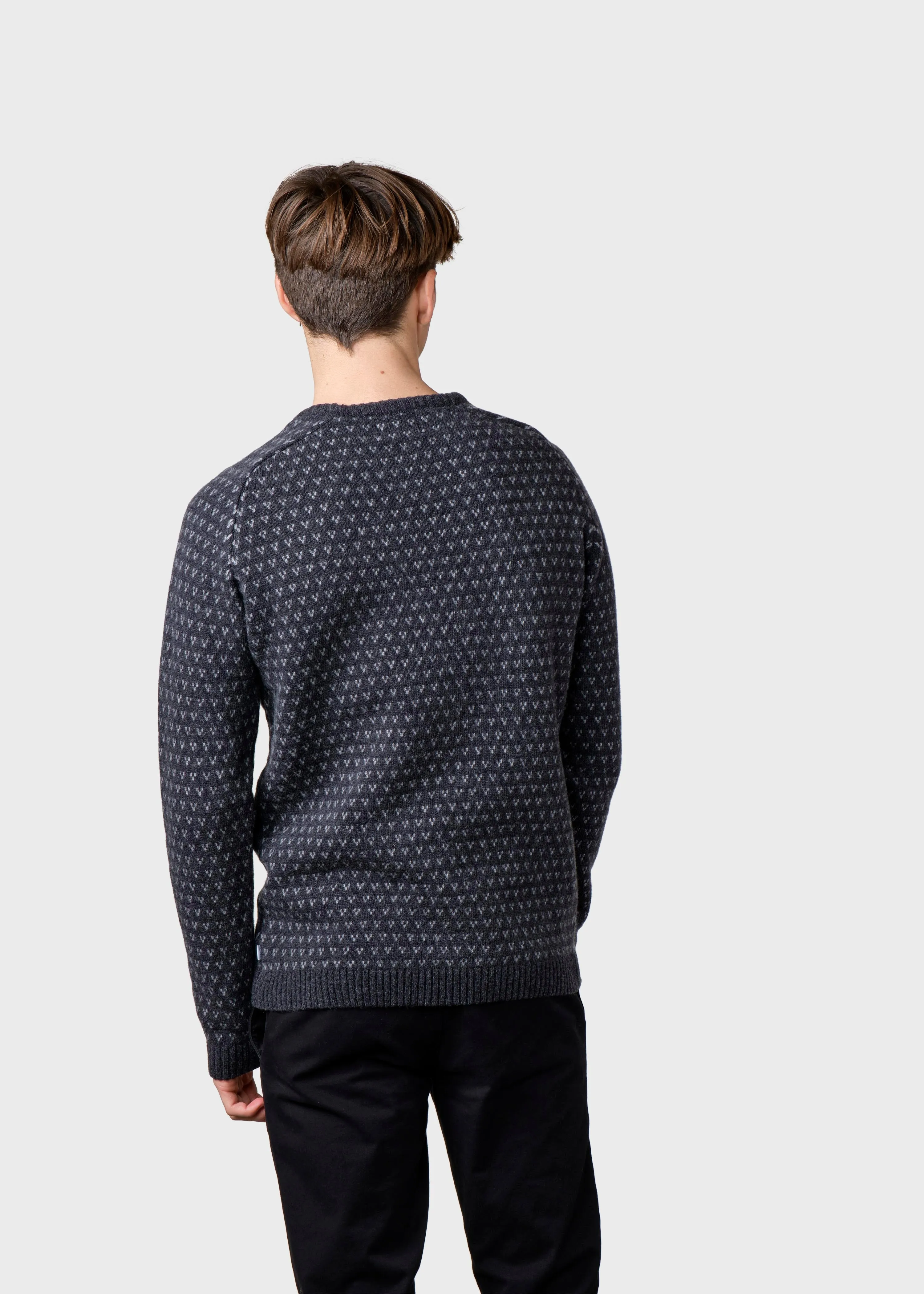 Hugo knit - Anthracite/light grey