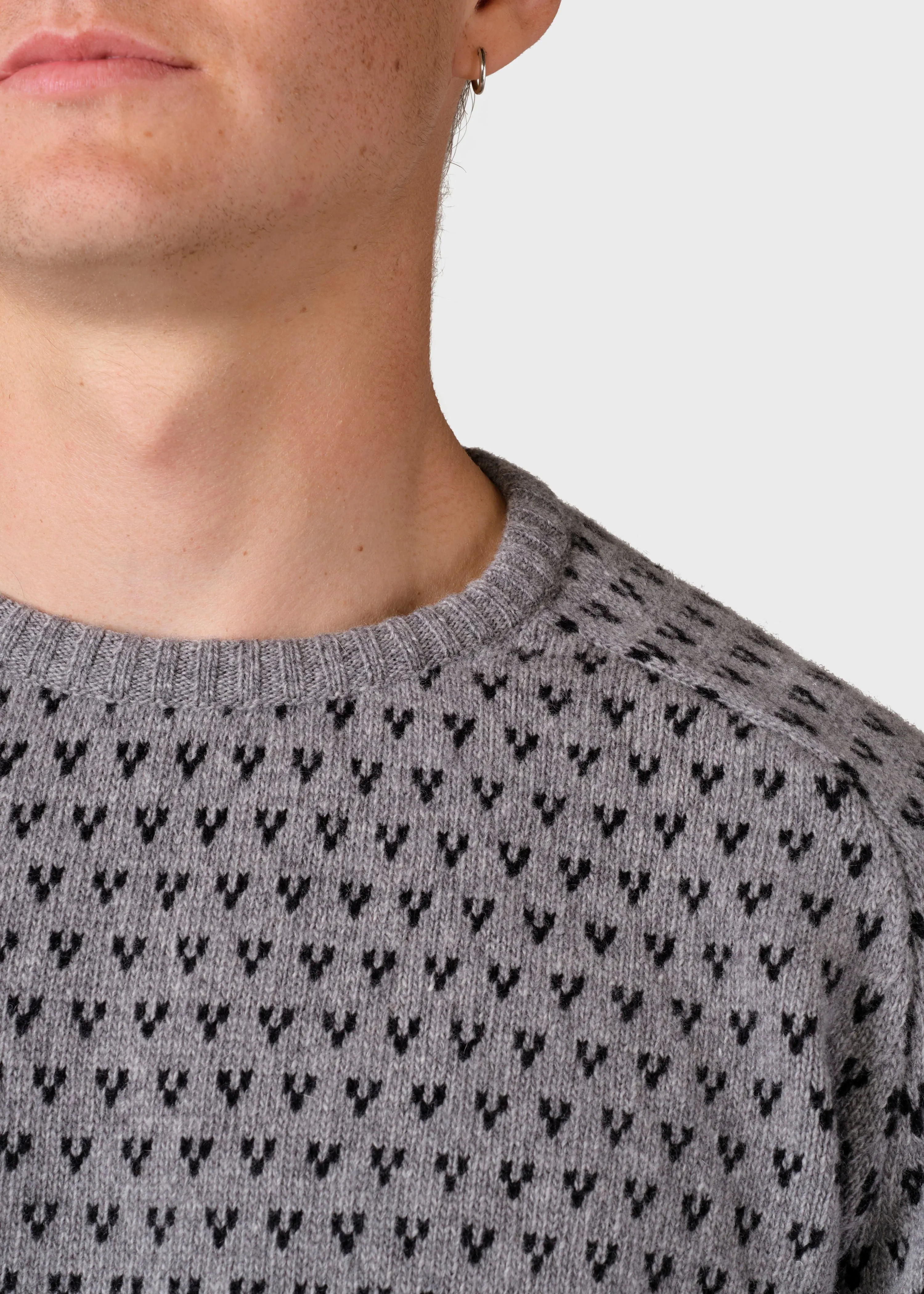 Hugo knit - Light grey/black