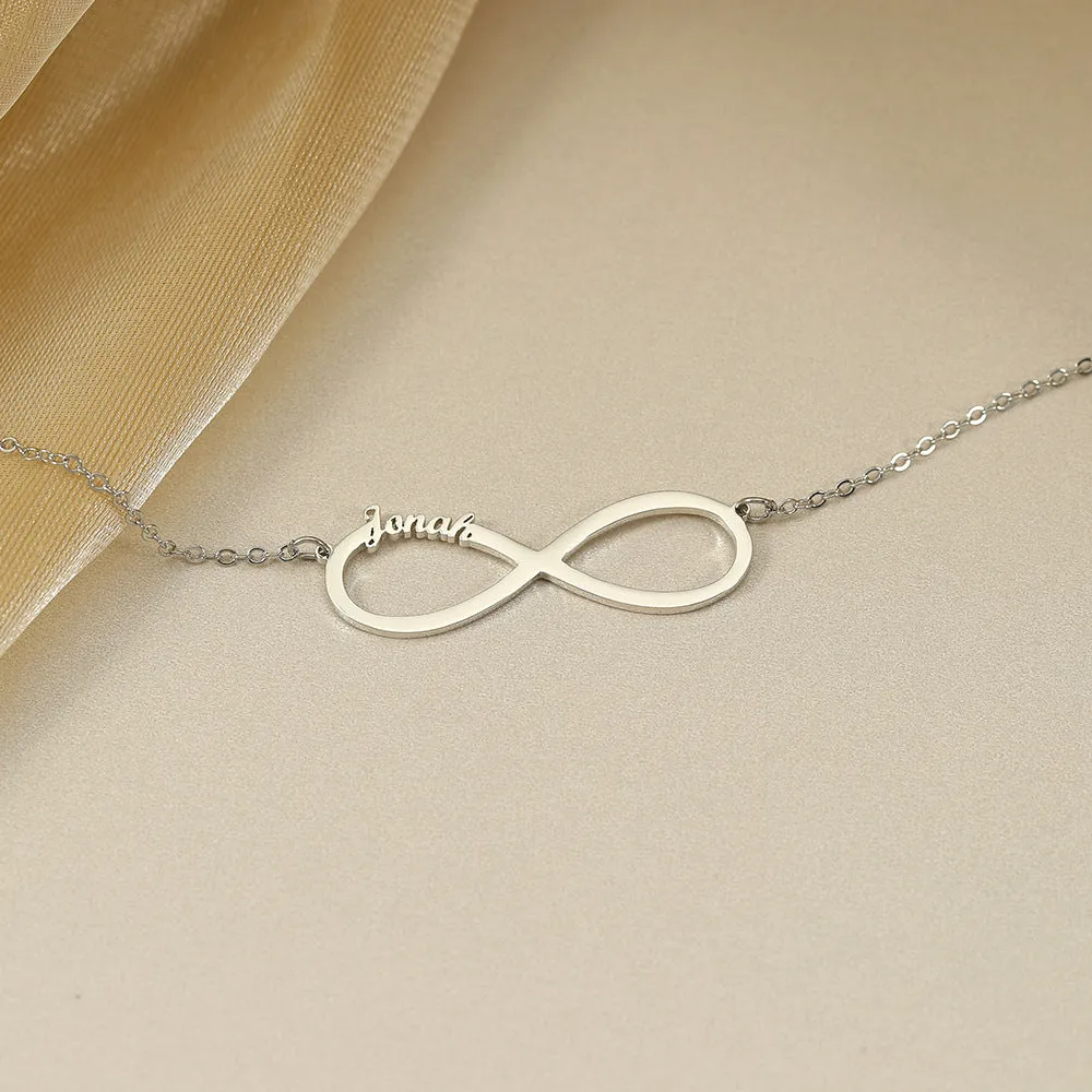 Infinity Loop Design Customizable Name Versatile Necklace