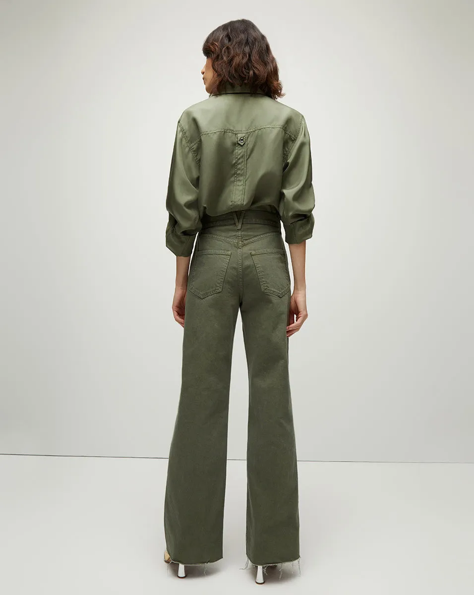 Jada Silk Button-Down Top