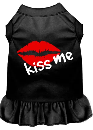 Kiss Me Screen Print Dress Black Xxxl