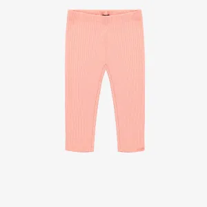 LIGHT PINK  LENGTH LEGGING IN RIBBED KNIT, CHILD