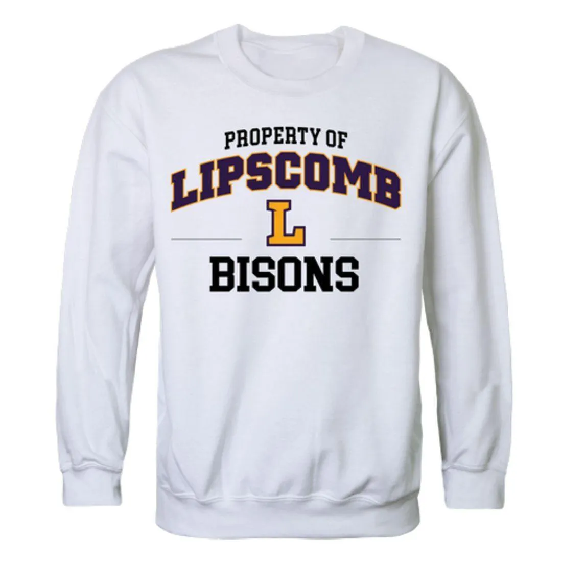 Lipscomb University Bisons Property Crewneck Pullover Sweatshirt Sweater White
