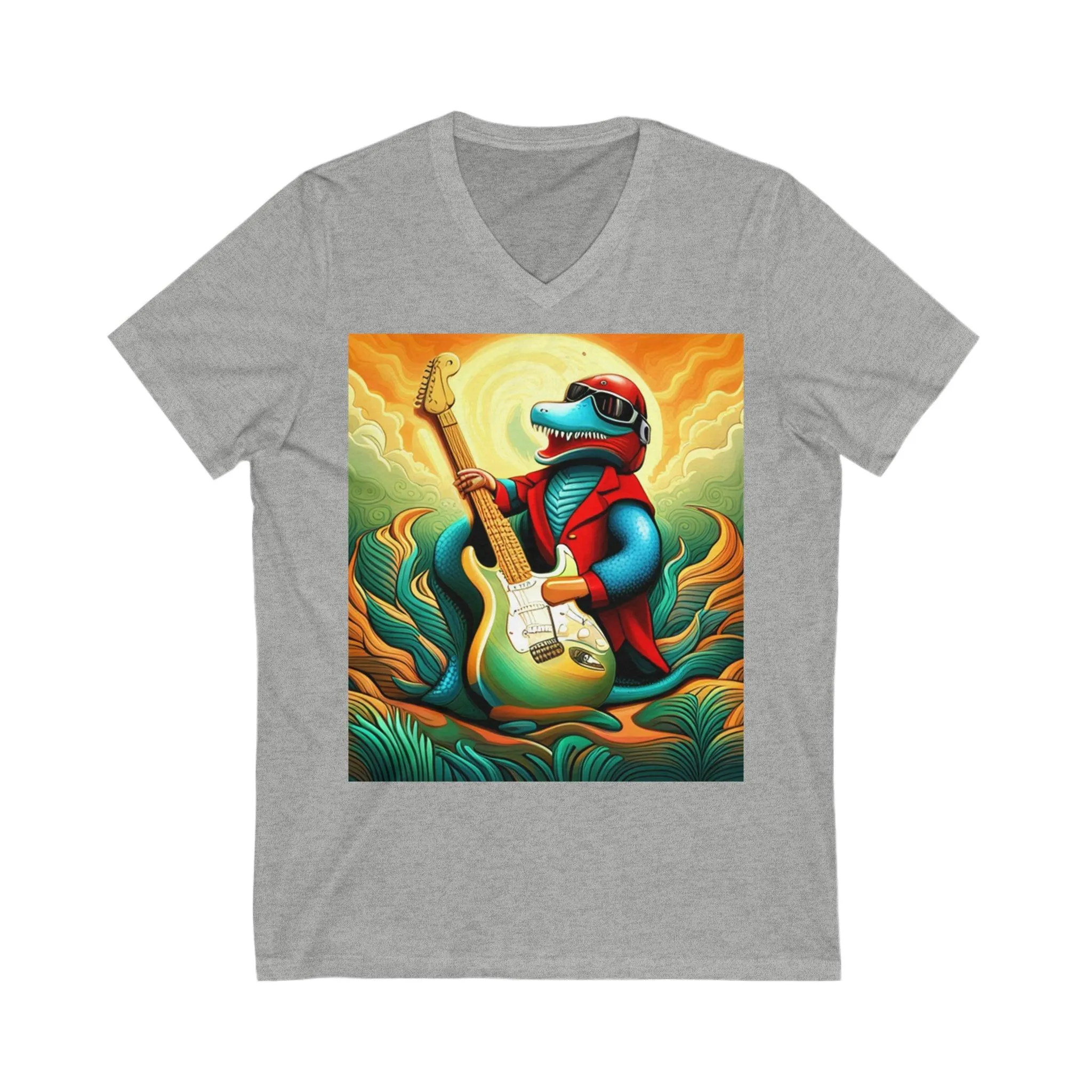 Lizard Vigilante Overhand Unisex Jersey Short Sleeve V-Neck Tee