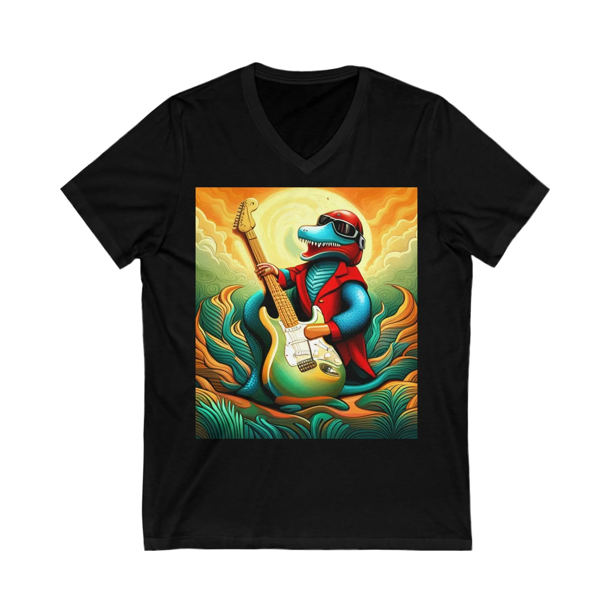 Lizard Vigilante Overhand Unisex Jersey Short Sleeve V-Neck Tee