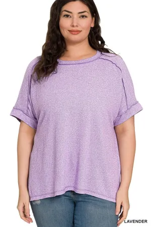 Making Choices Plus Lavender Exposed Seam Top