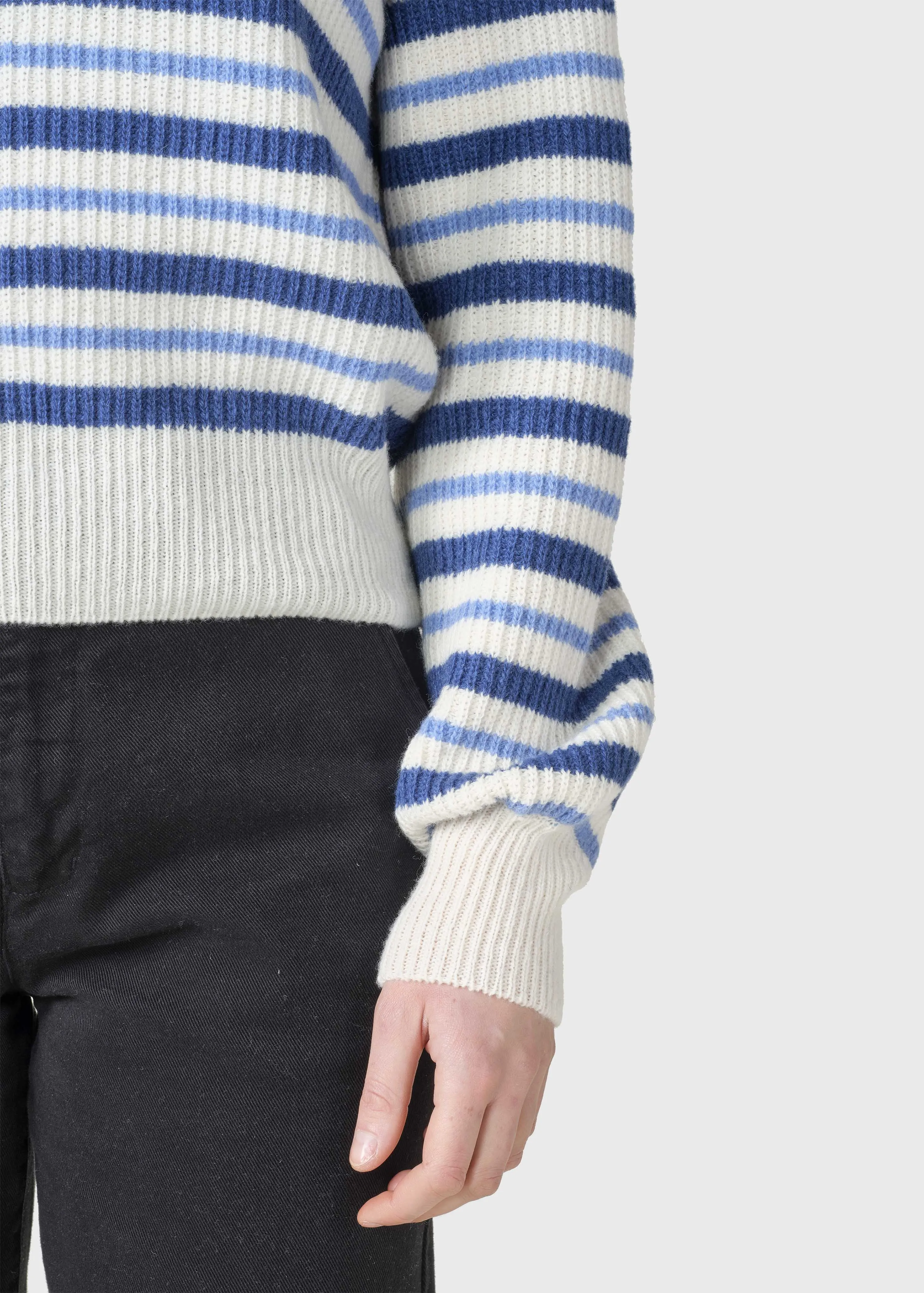 Melli knit  - Ocean/cream/light blue