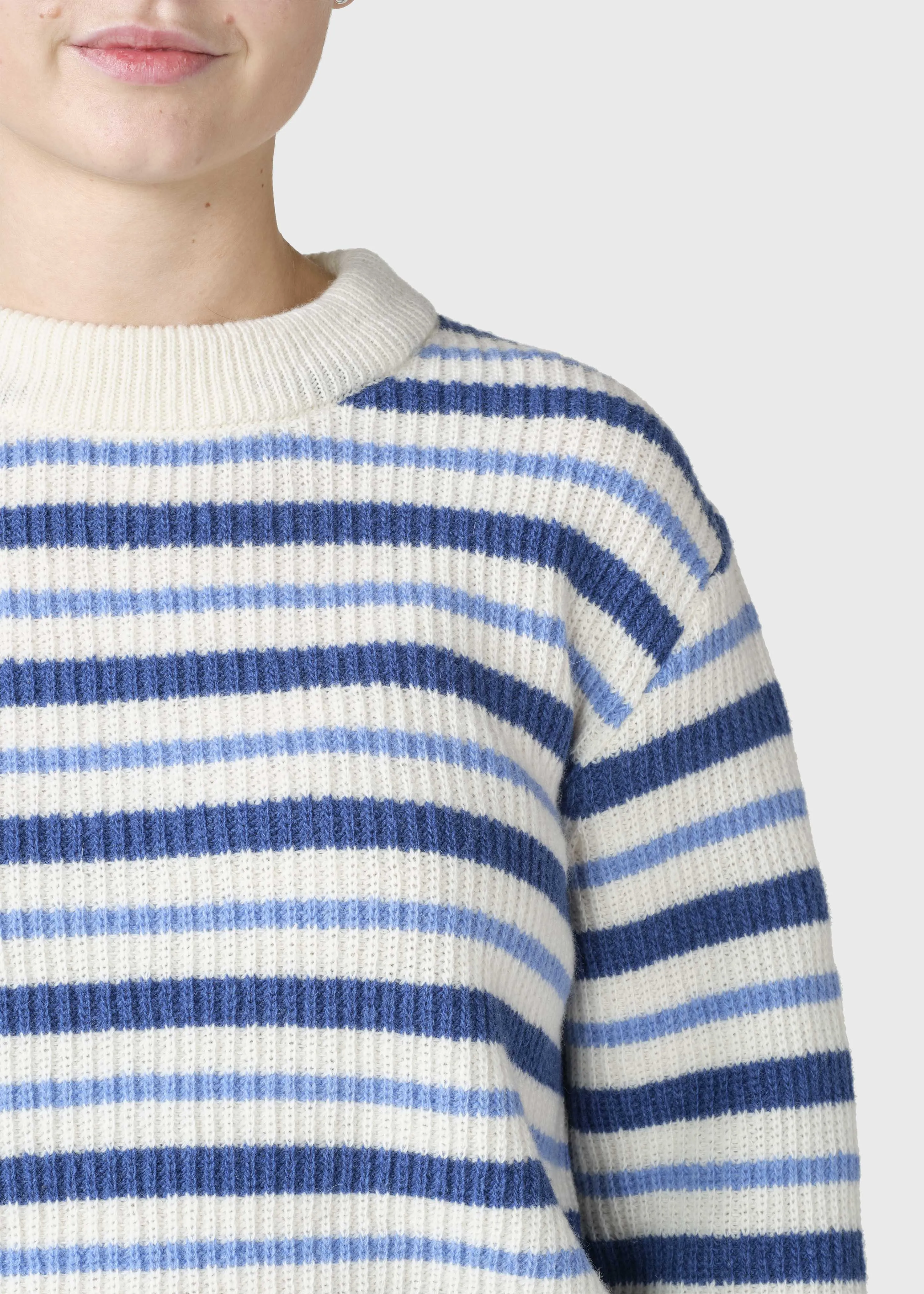 Melli knit  - Ocean/cream/light blue