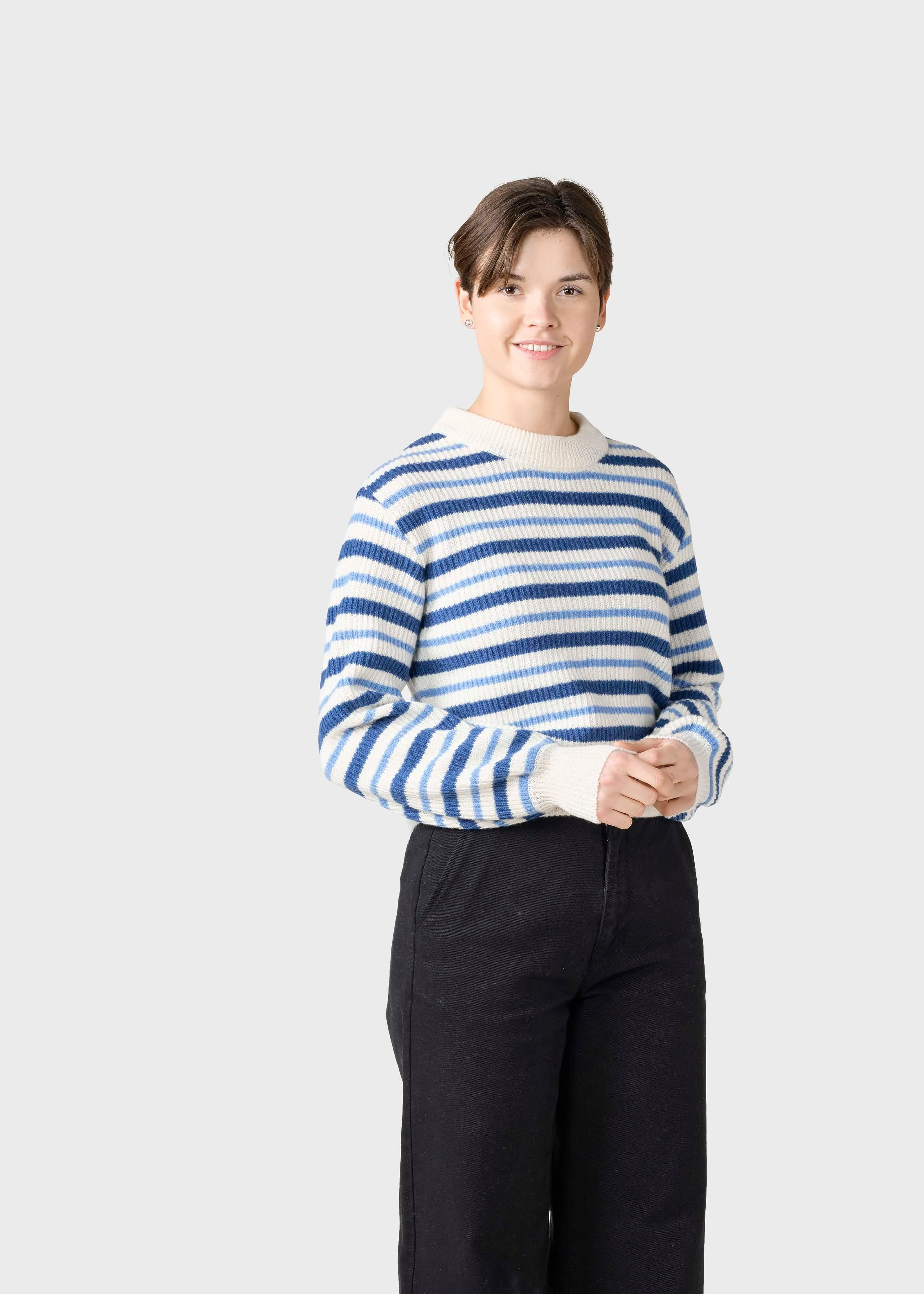 Melli knit  - Ocean/cream/light blue