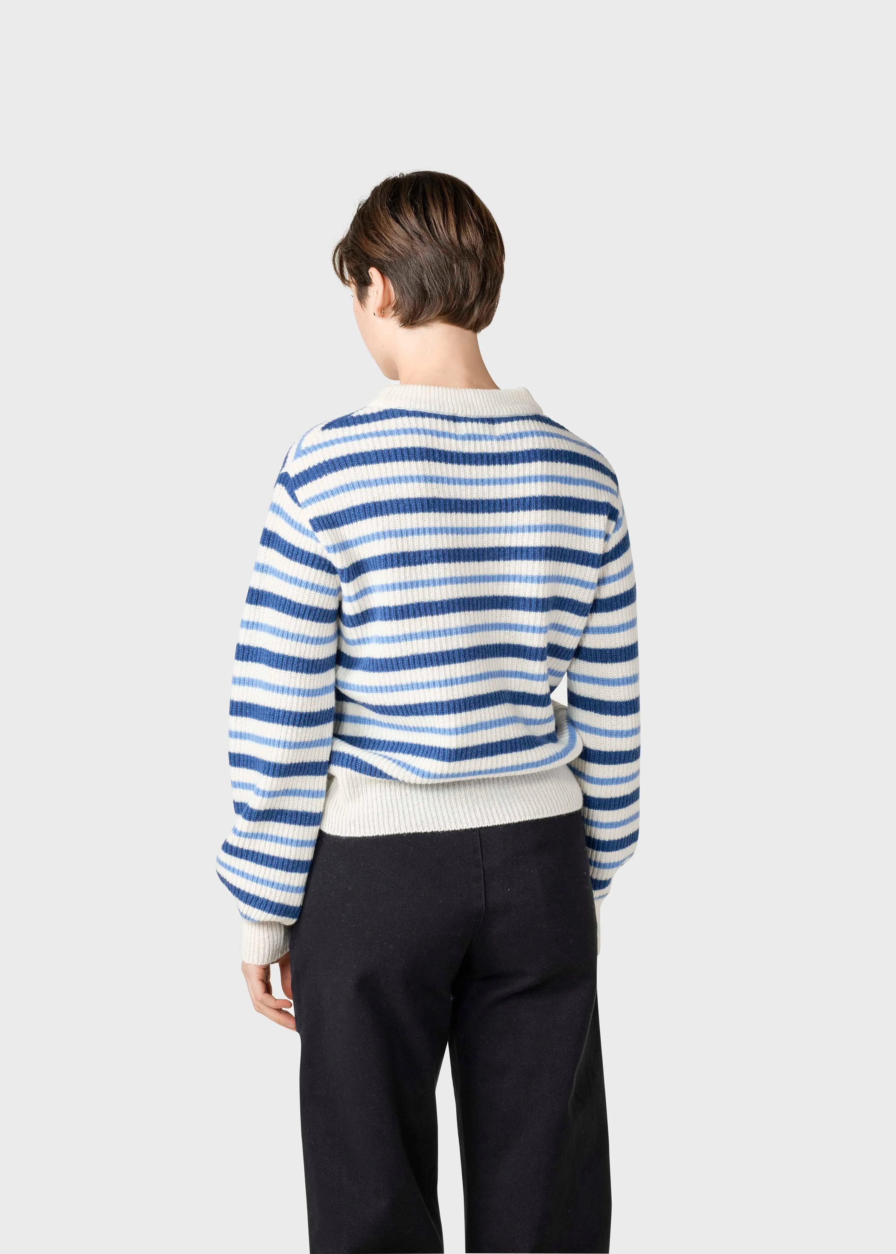 Melli knit  - Ocean/cream/light blue