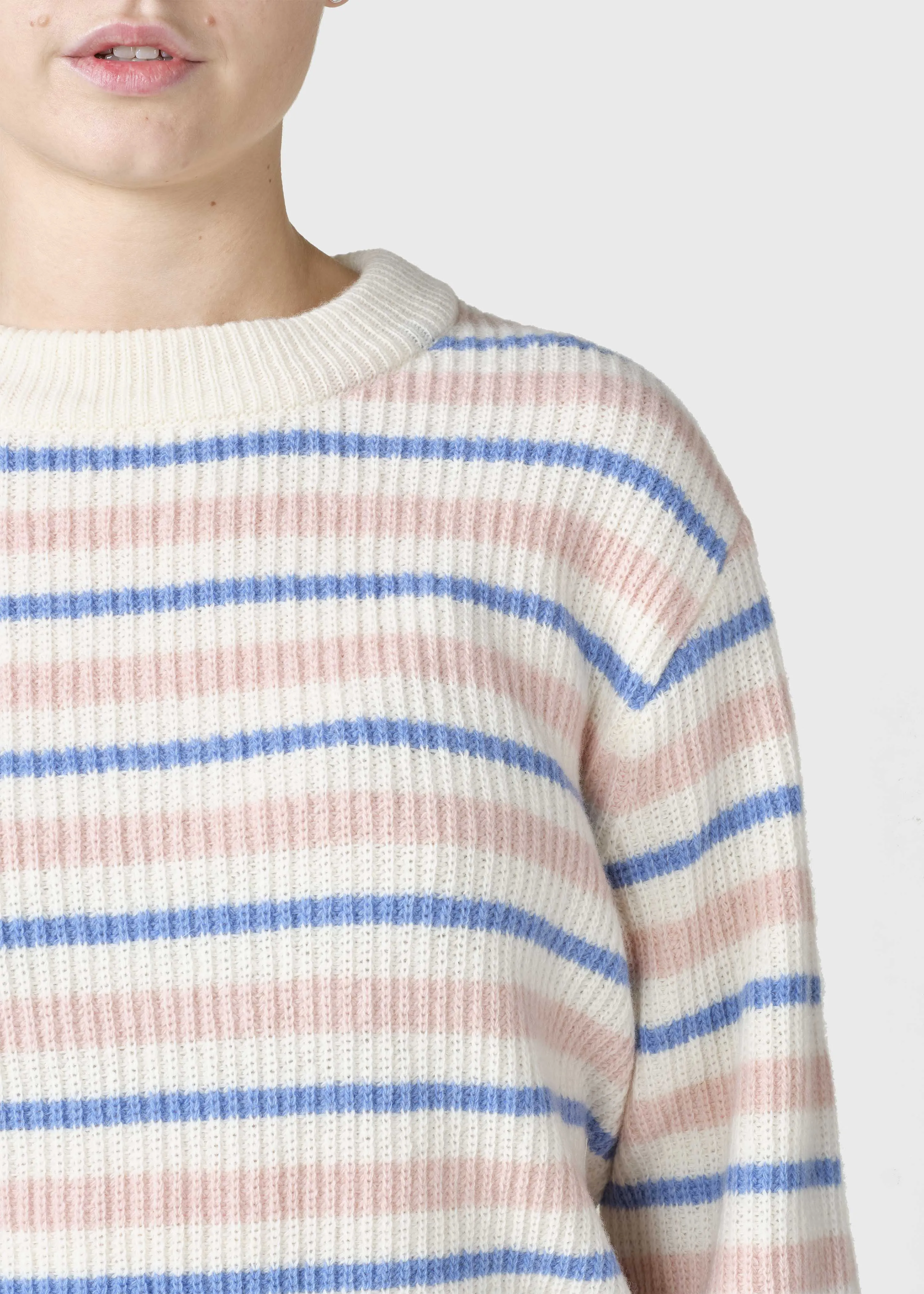 Melli knit  - Rose/cream/light blue