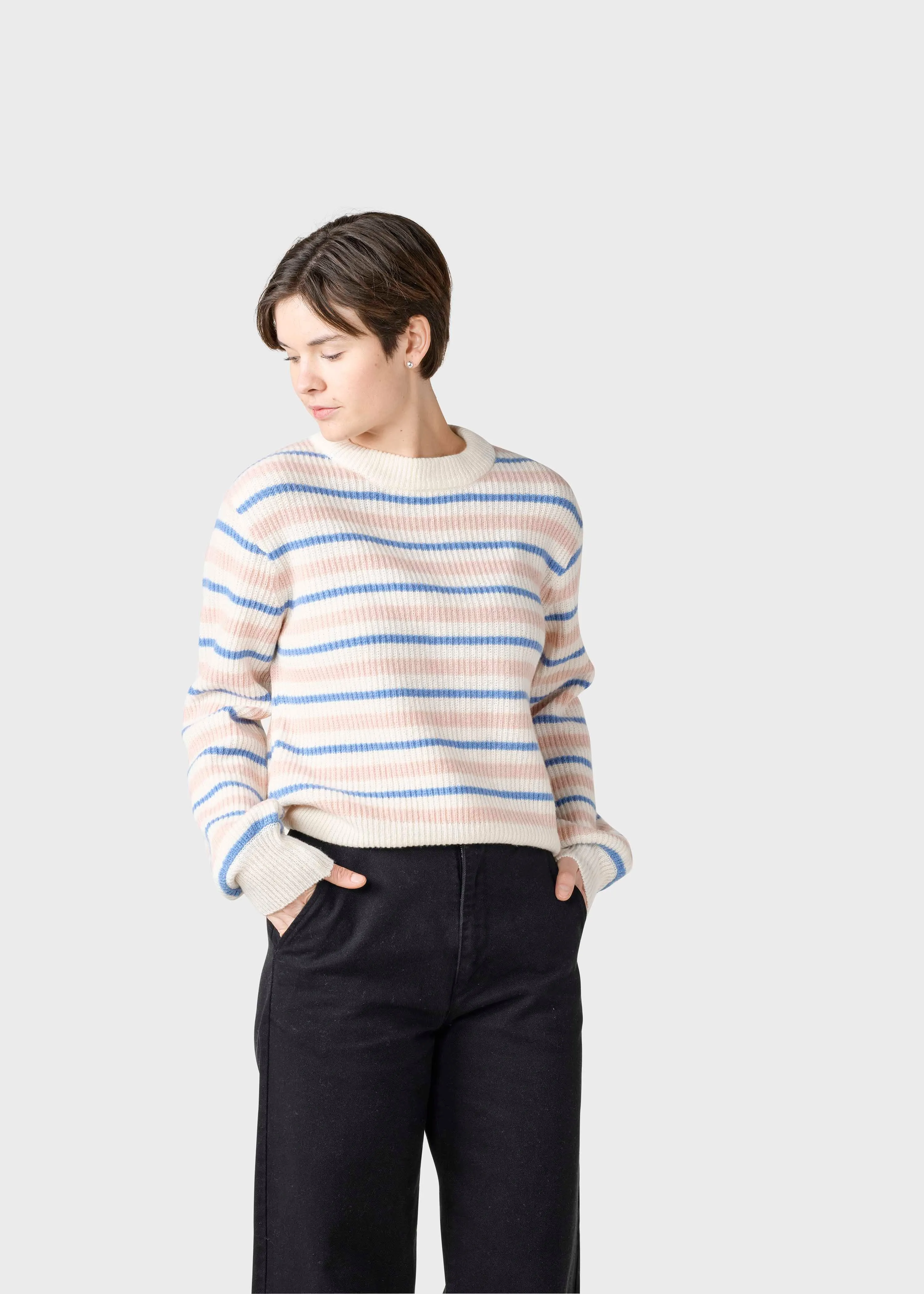 Melli knit  - Rose/cream/light blue