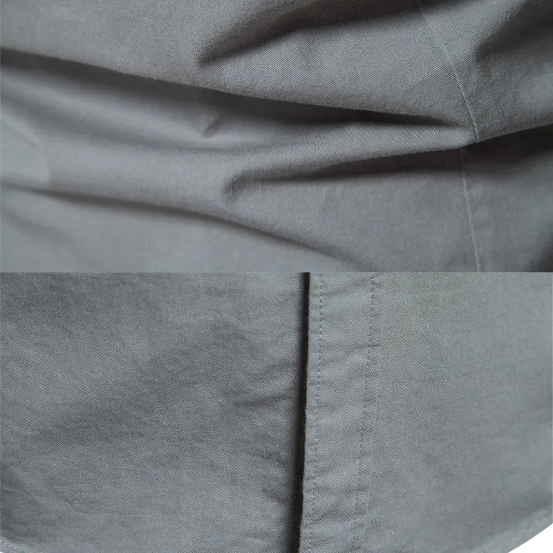 Men Basic Casual Classic Versatile Cotton  Long-Sleeved Shirt