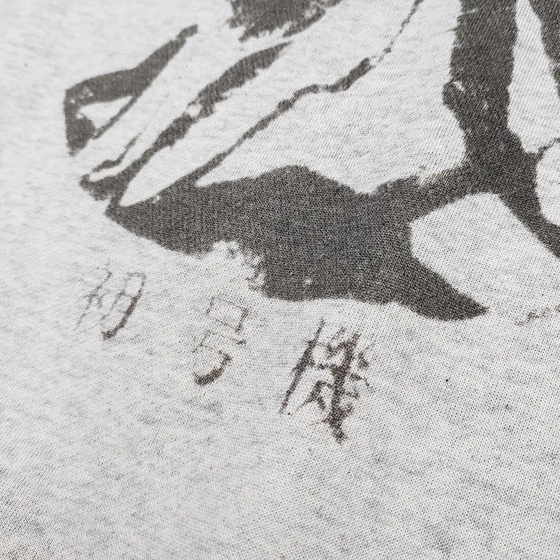 Mens Vintage T-Shirts Saint Michael Crew Neck Sweater Loose Versatile Long Sleeves