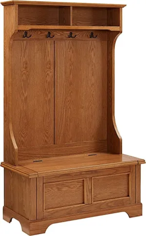 modern Crosley Campbell Hall Tree in Oak