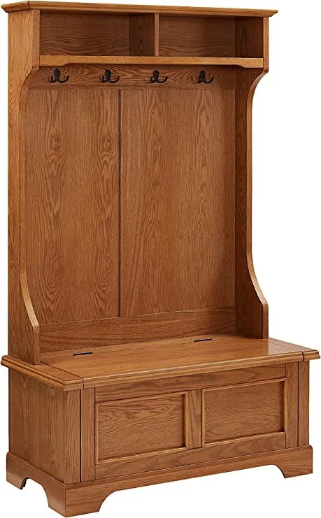 modern Crosley Campbell Hall Tree in Oak