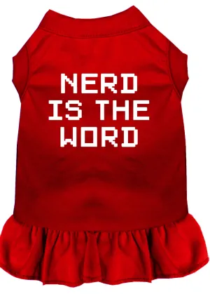 Nerd Is The Word Screen Print Dress Red Xxl