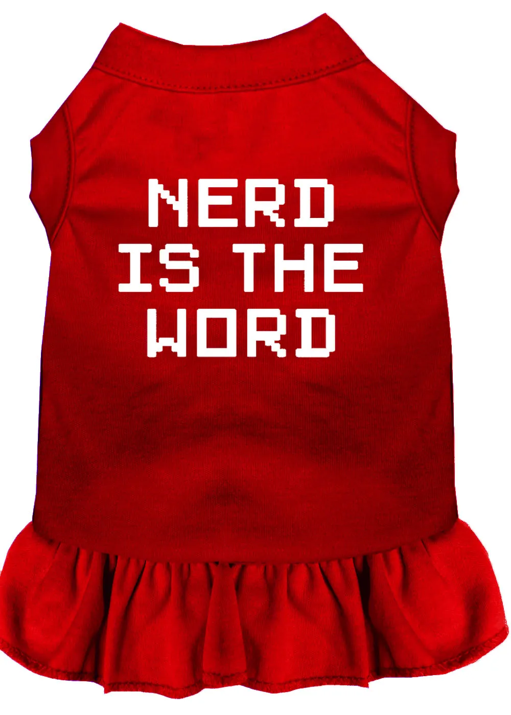 Nerd Is The Word Screen Print Dress Red Xxl