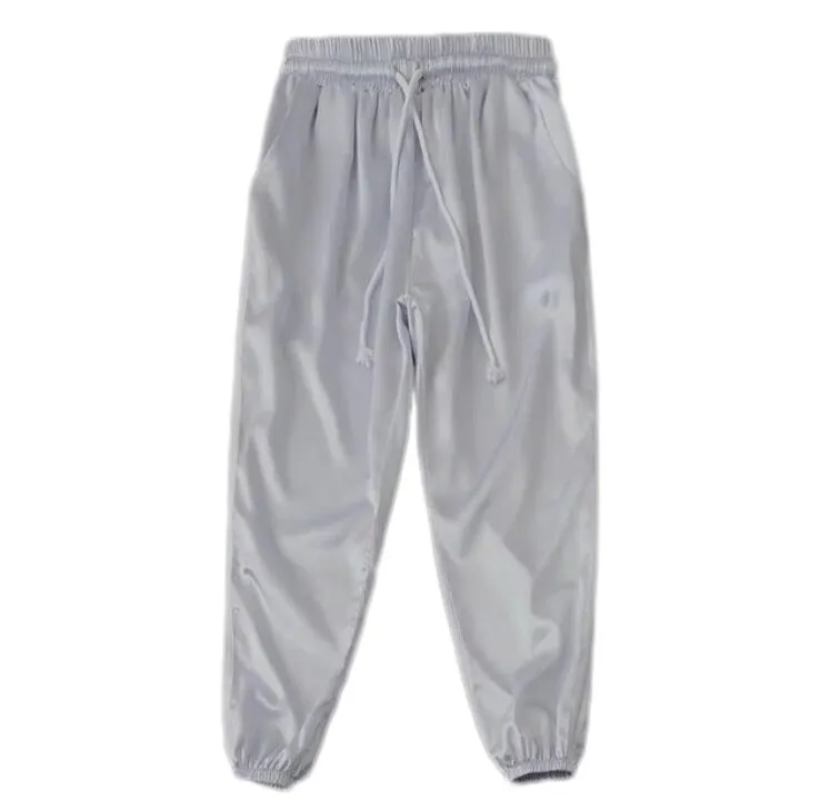 Old school satin side stripe joggers pants