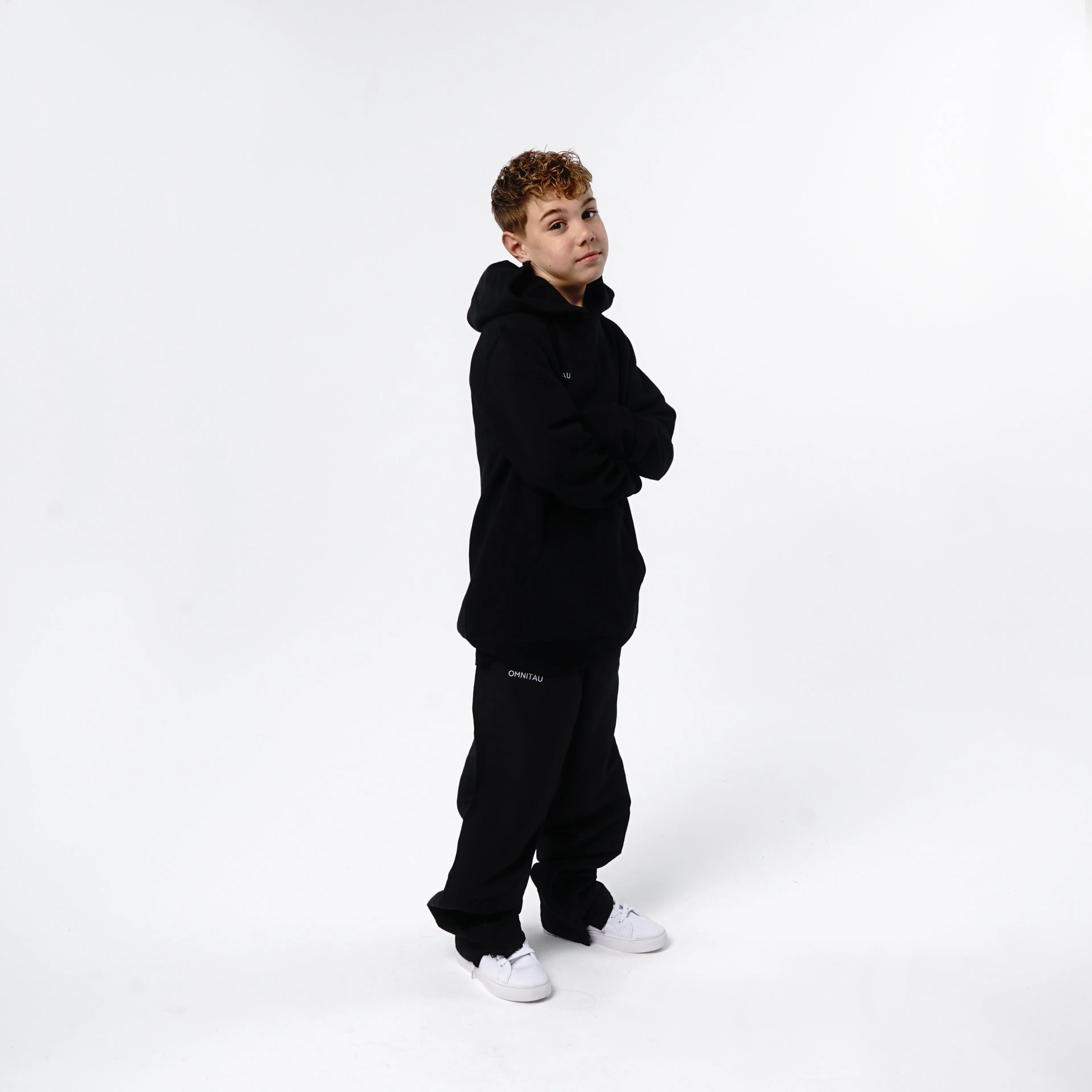 Omnitau Kid's Team Sports Organic Cotton Hoodie - Black