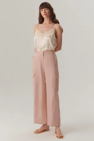 Pink Elegant Evening Pants