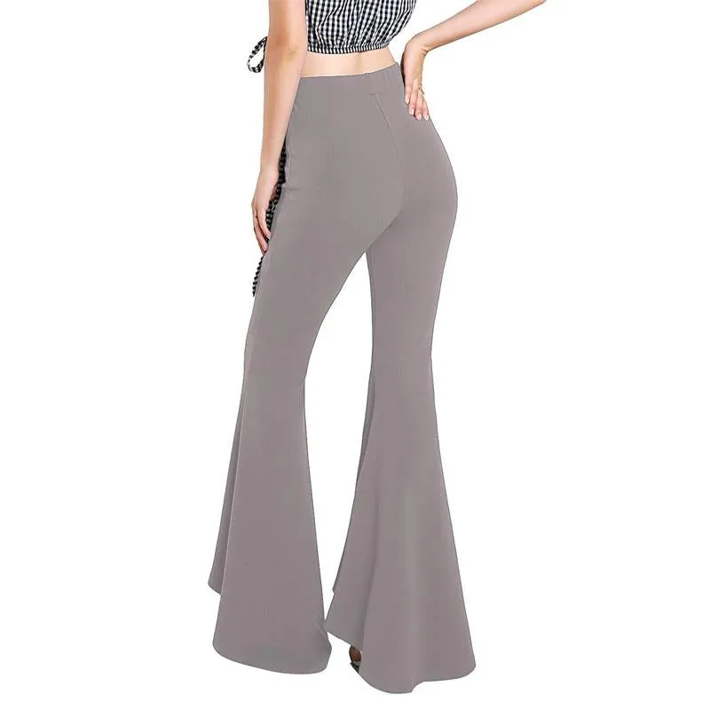 Plus Size Flare High Waist Pants