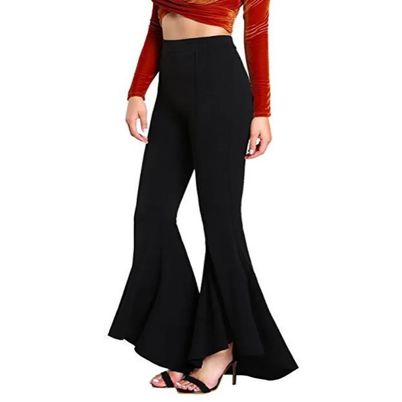 Plus Size Flare High Waist Pants