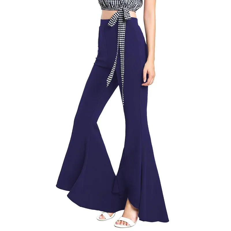 Plus Size Flare High Waist Pants