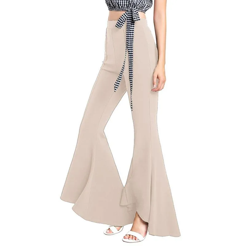 Plus Size Flare High Waist Pants