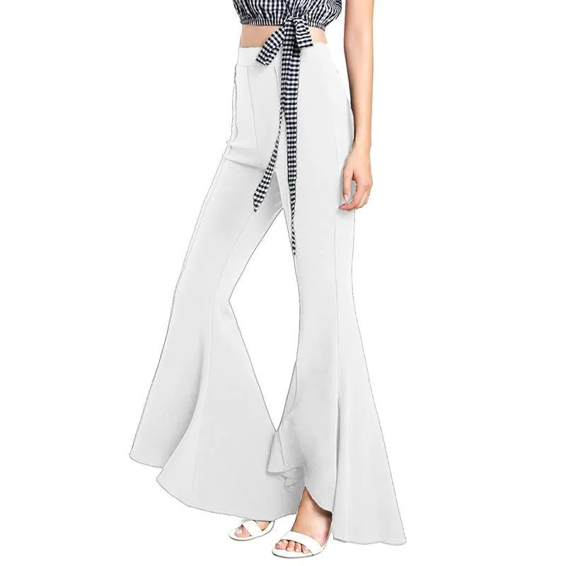 Plus Size Flare High Waist Pants