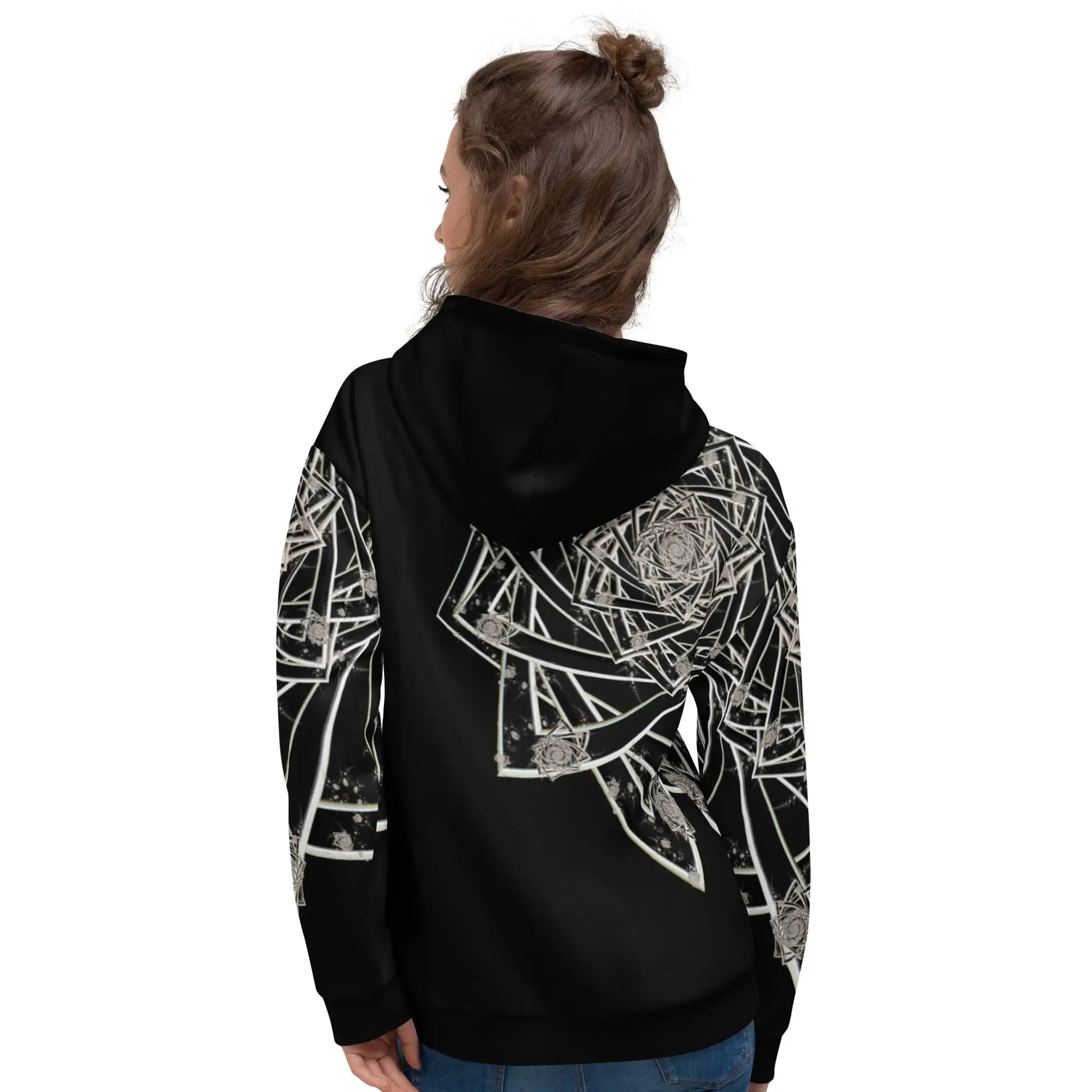 "Black Topological Rose" Collection - Unisex Hoodie
