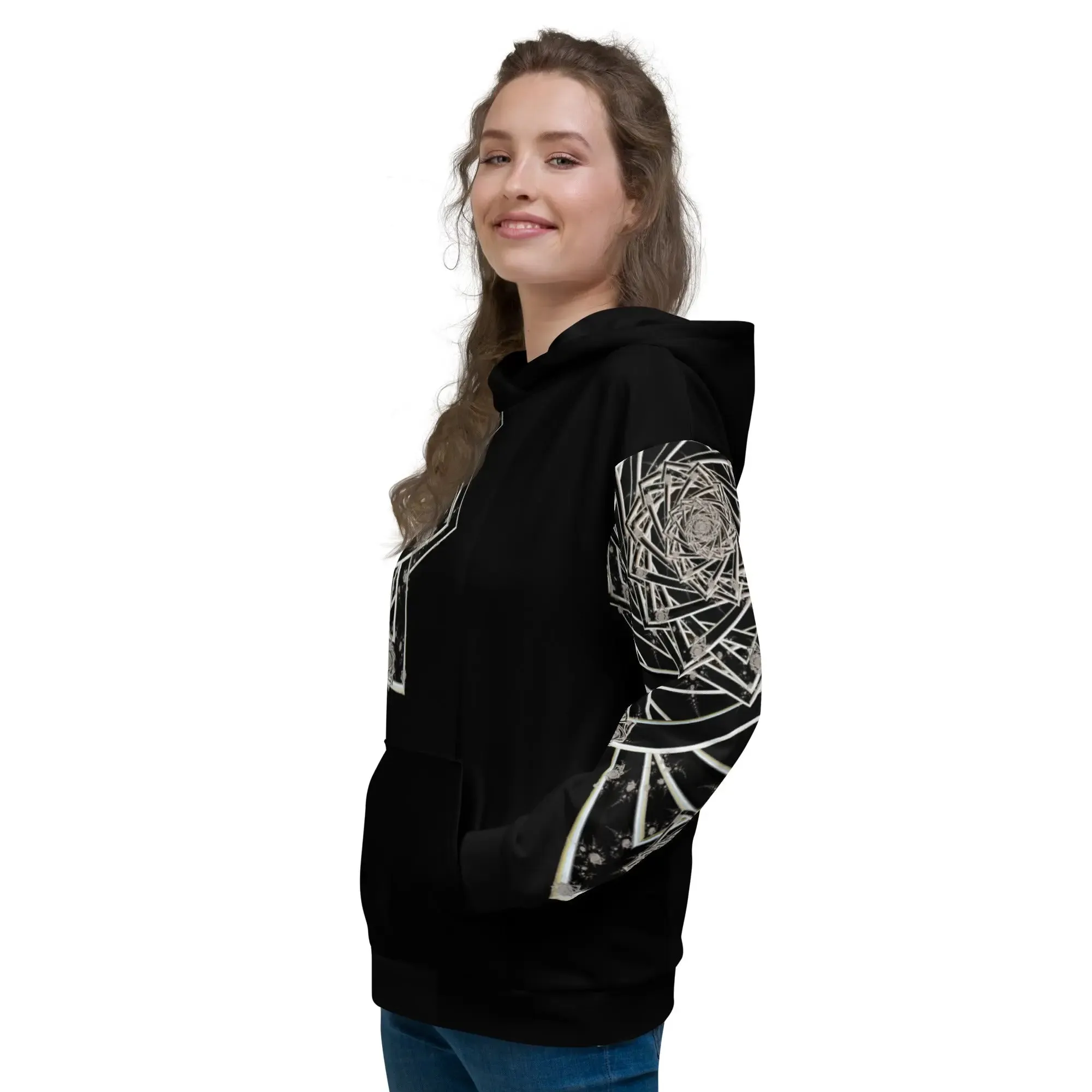 "Black Topological Rose" Collection - Unisex Hoodie