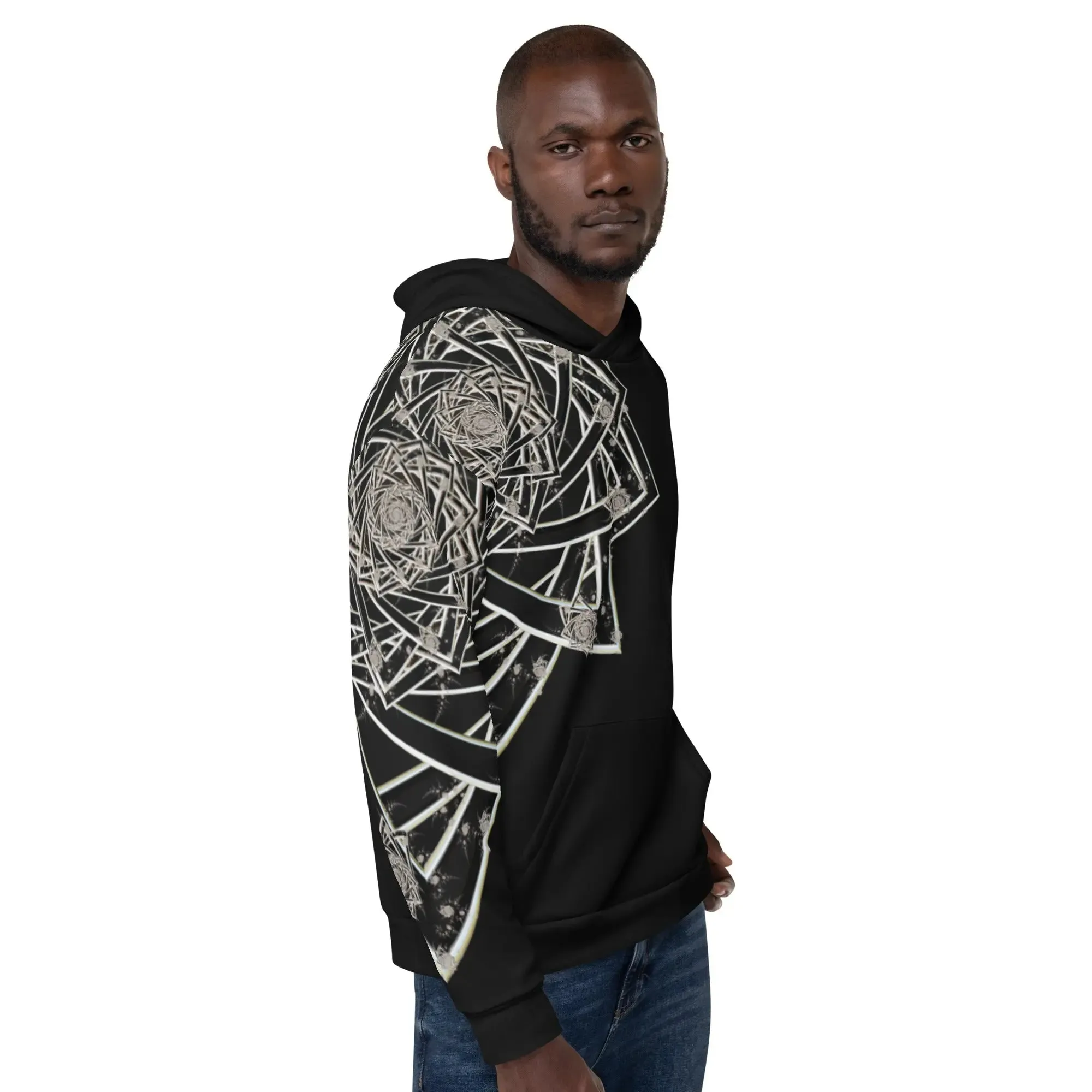 "Black Topological Rose" Collection - Unisex Hoodie