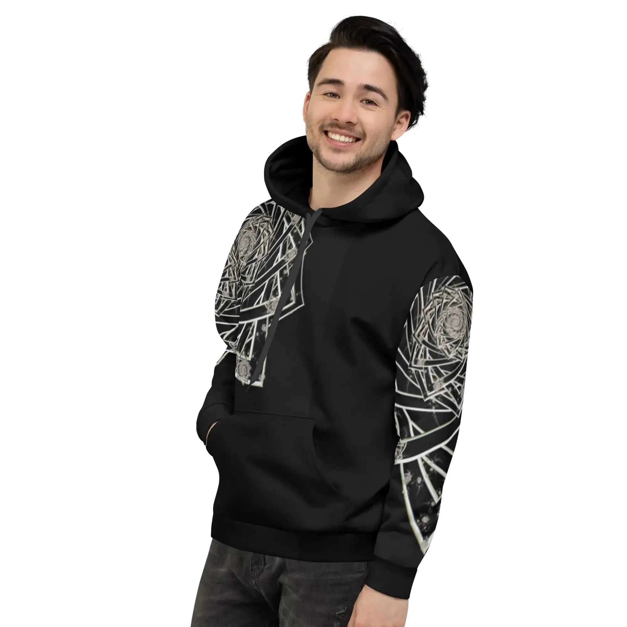 "Black Topological Rose" Collection - Unisex Hoodie