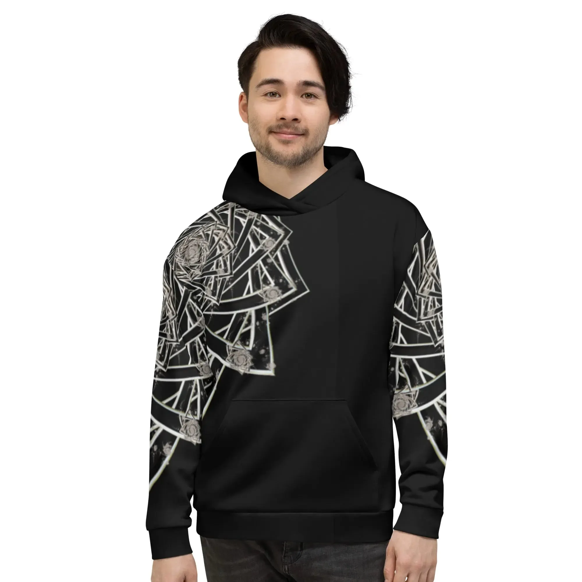 "Black Topological Rose" Collection - Unisex Hoodie