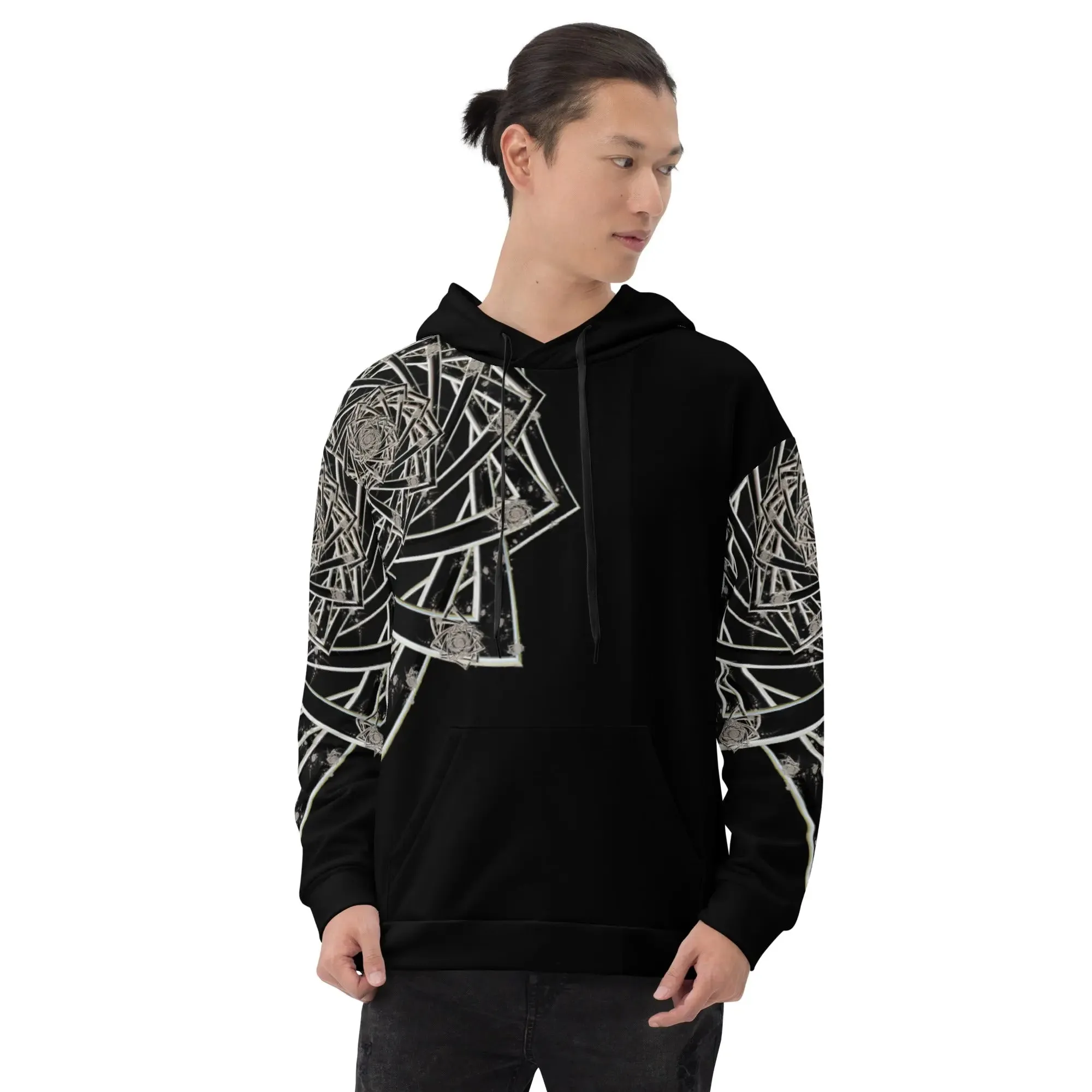 "Black Topological Rose" Collection - Unisex Hoodie
