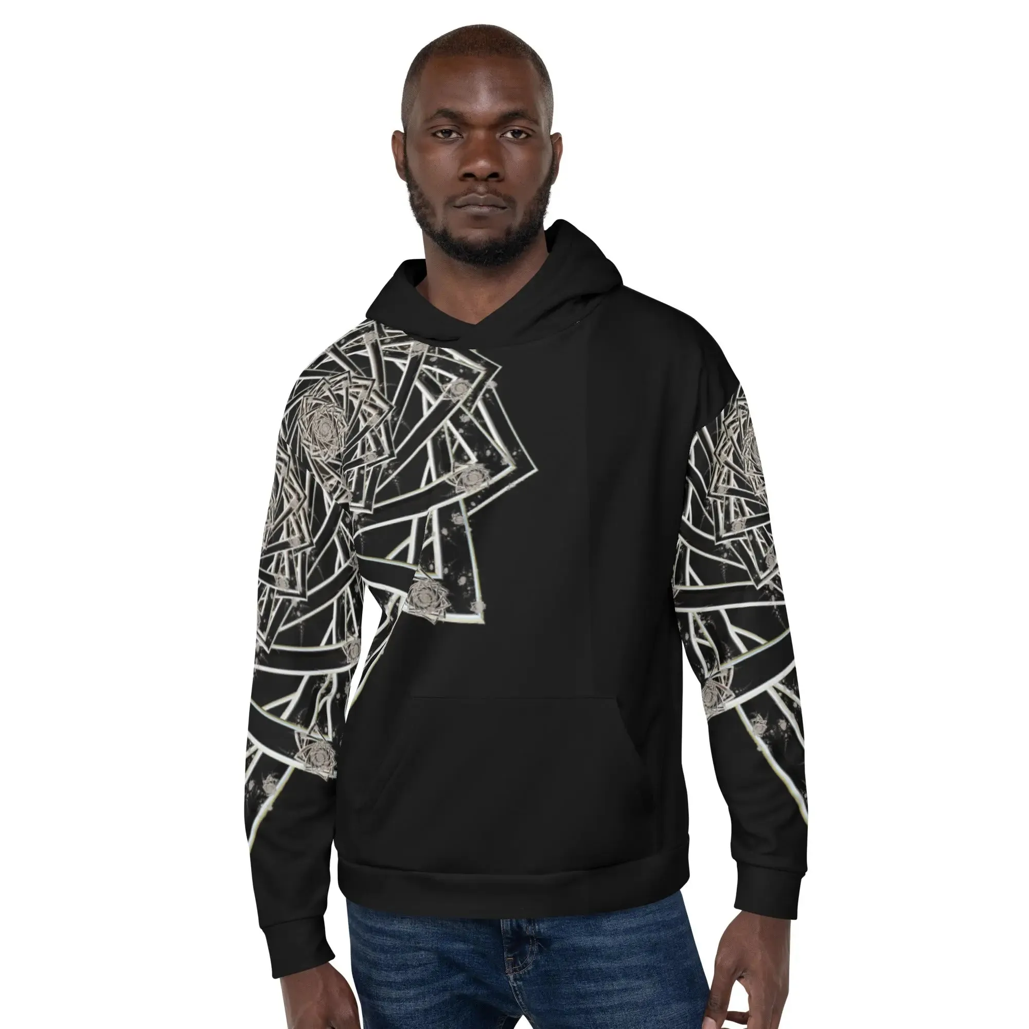 "Black Topological Rose" Collection - Unisex Hoodie