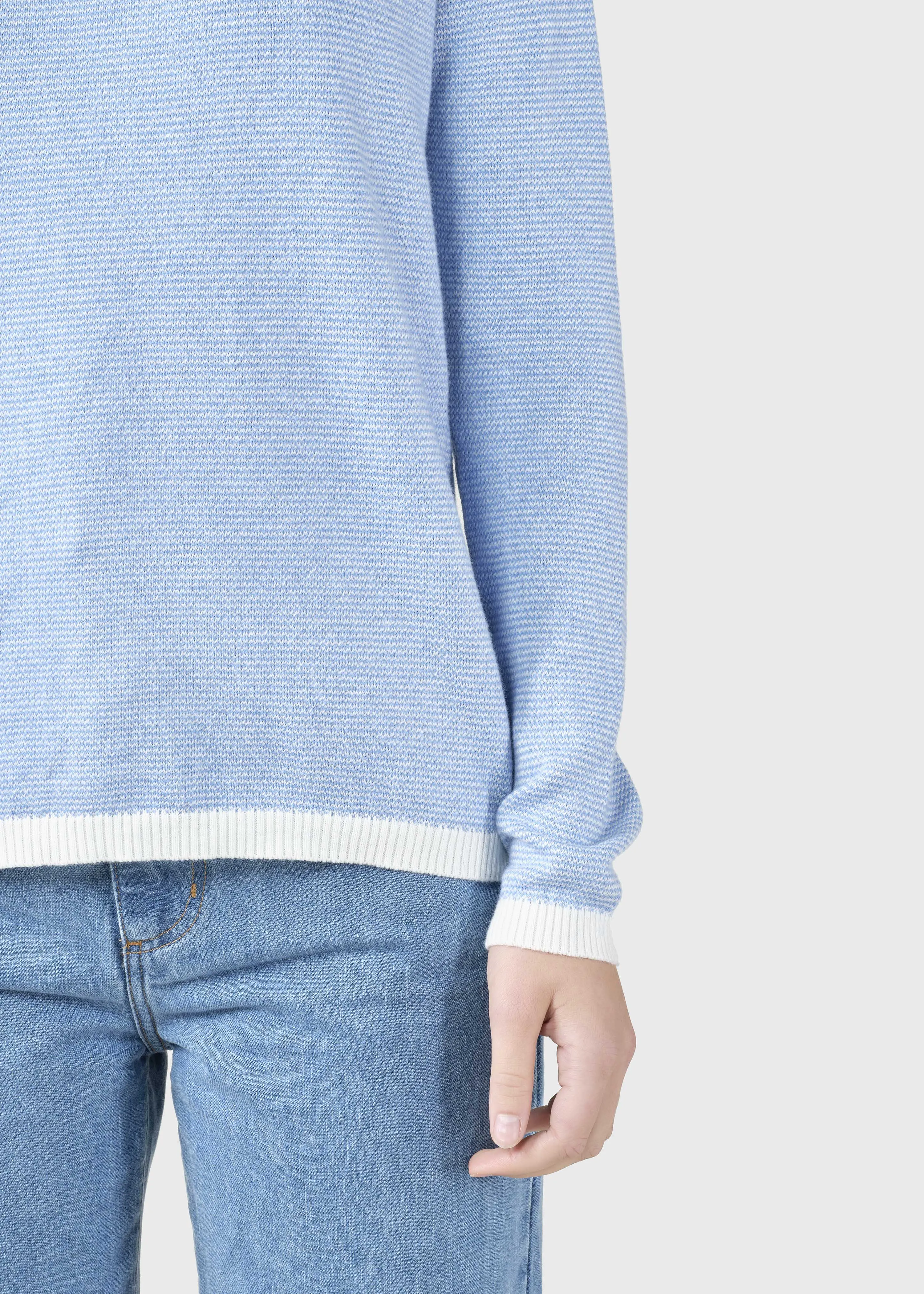 Rosa knit - Cream/light blue