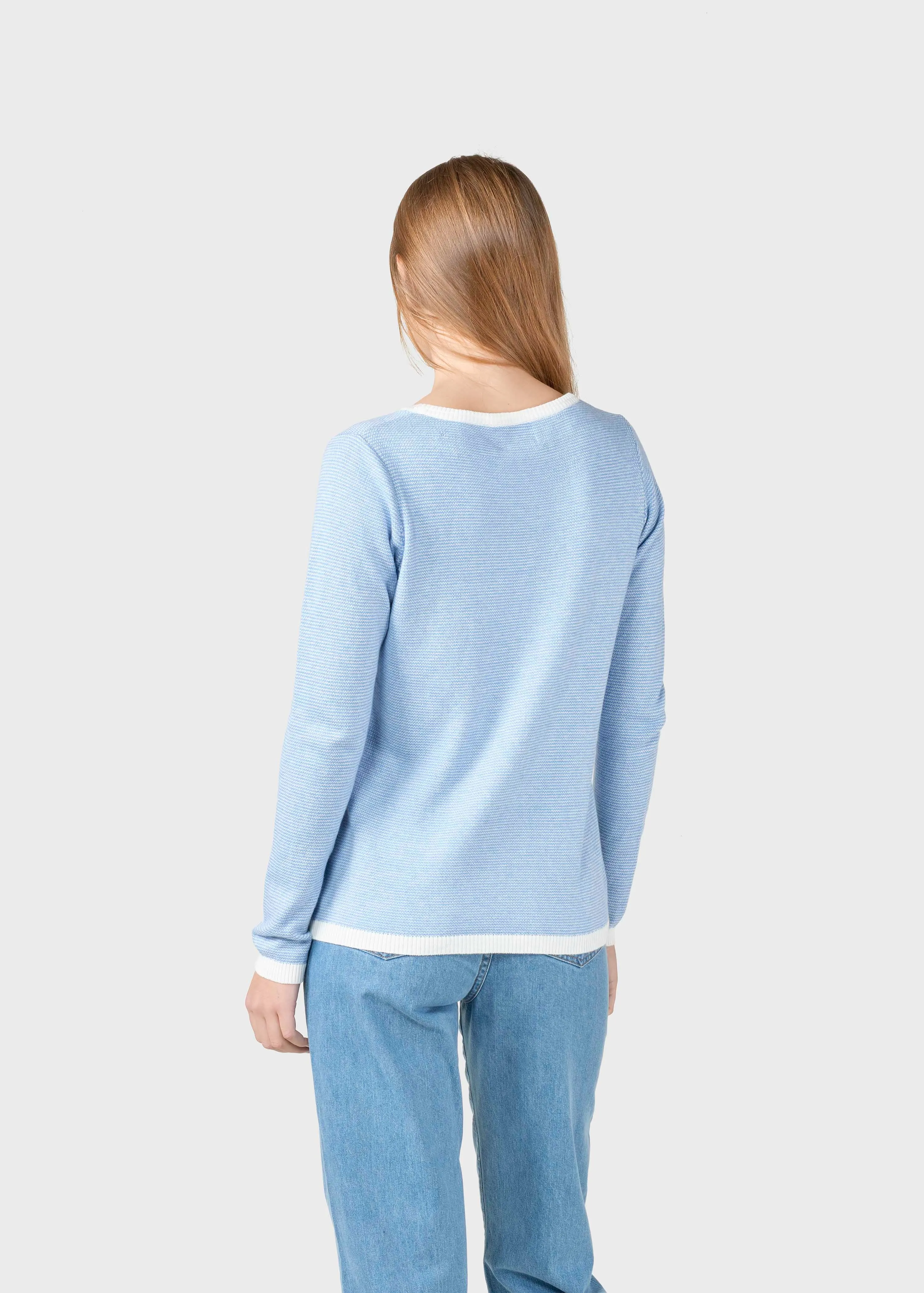 Rosa knit - Cream/light blue