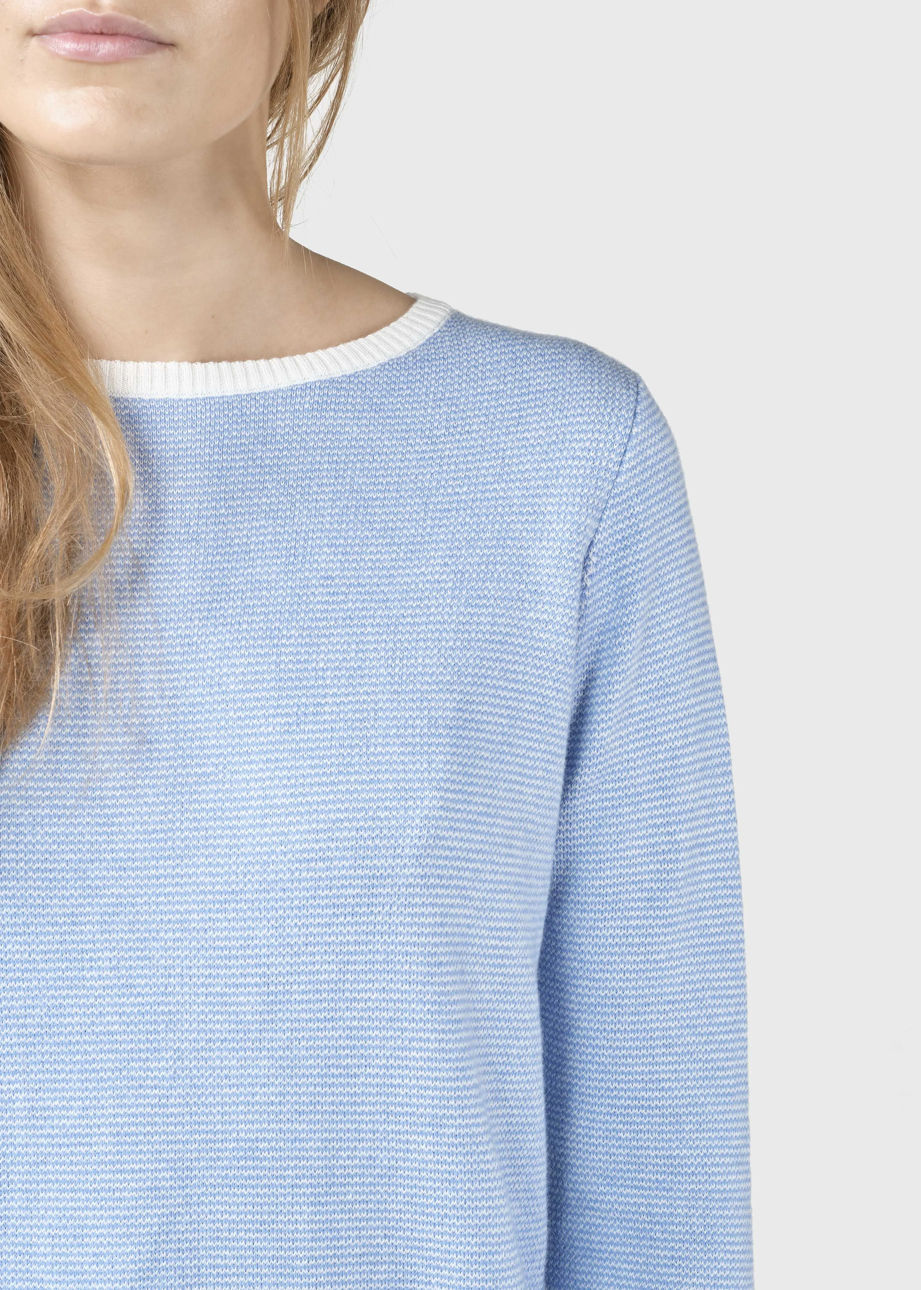 Rosa knit - Cream/light blue