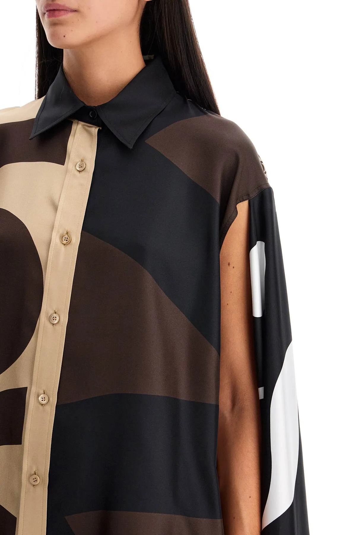 silk patchwork shirt A0217 5460 MULTI ONLY ONE COLOUR