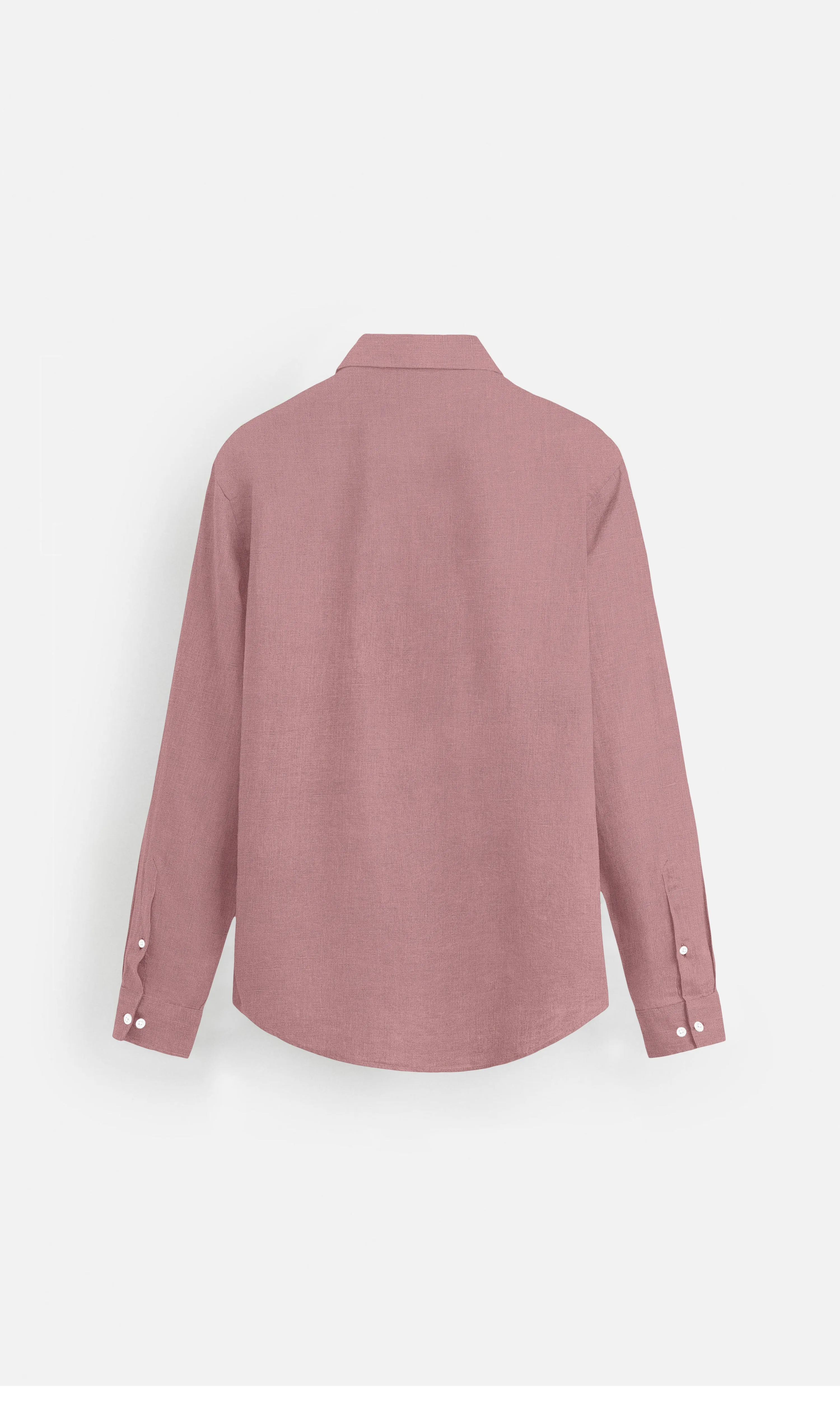 Soft Mauve Pure Linen full Sleeve Shirt - AddysForMen