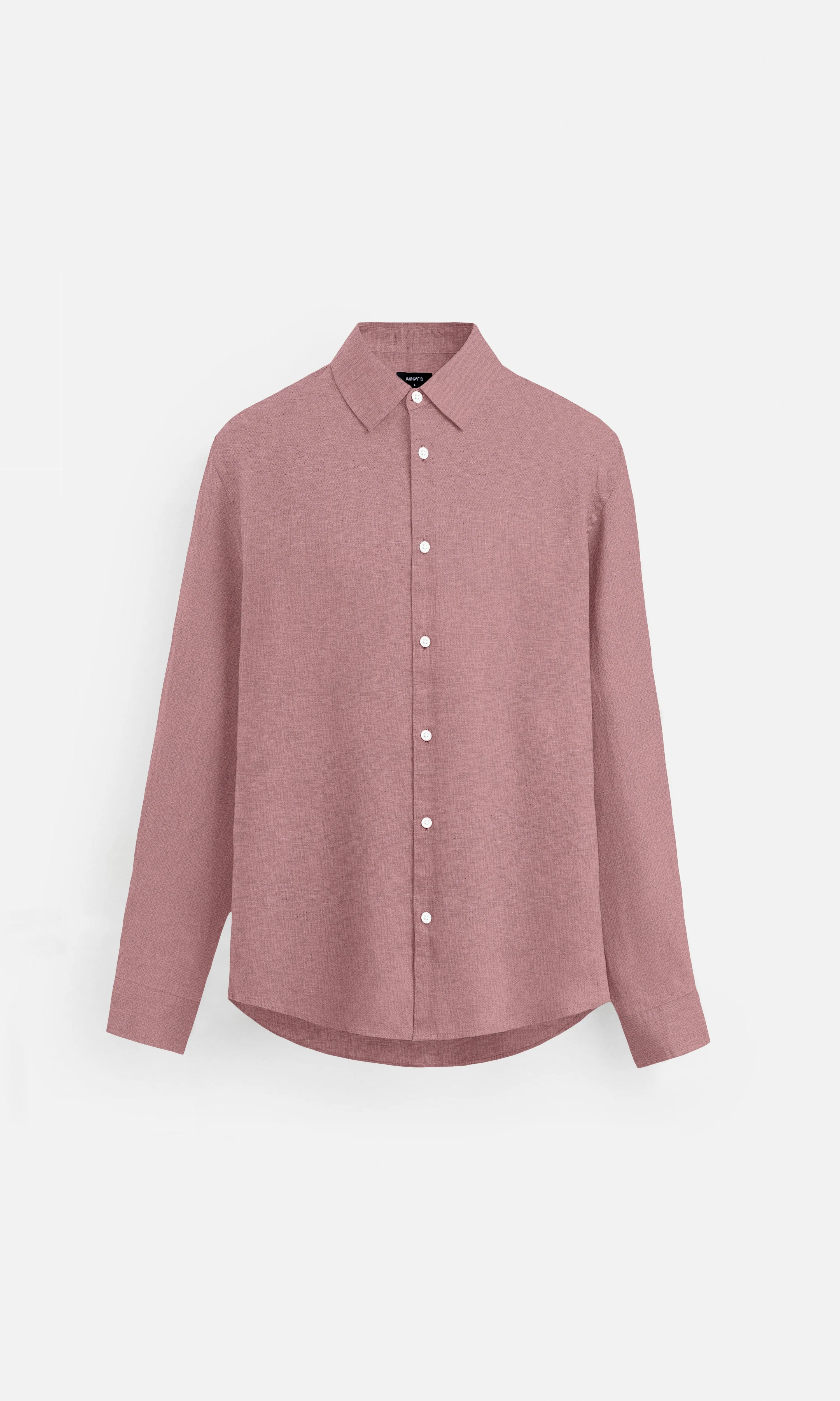 Soft Mauve Pure Linen full Sleeve Shirt - AddysForMen