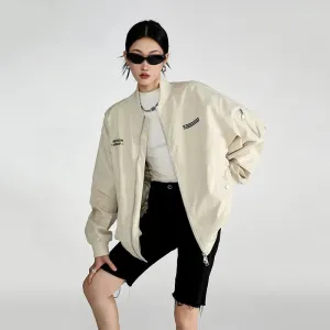 Vintage Y2K Bomber Jacket - Womens American Military Baseball Jacket